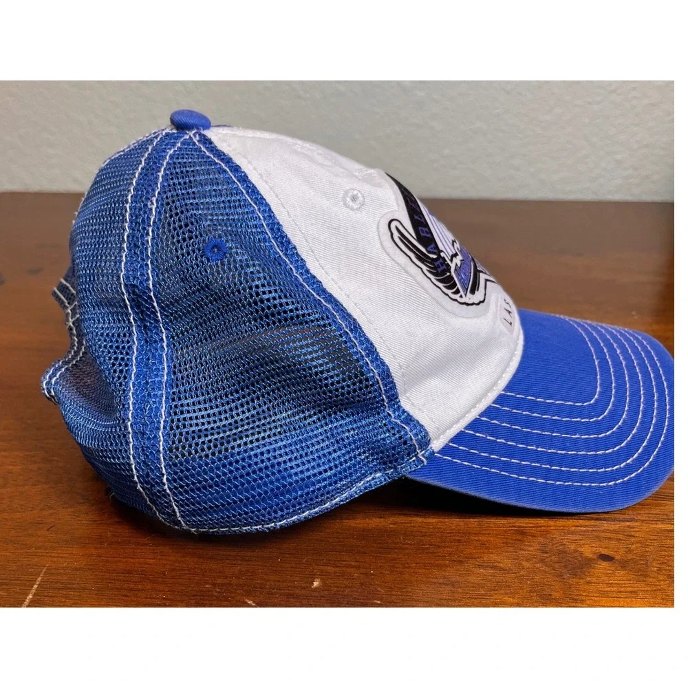 Harley Davidson Cafe Las Vegas Trucker Hat Blue White Mesh Cap OSFM